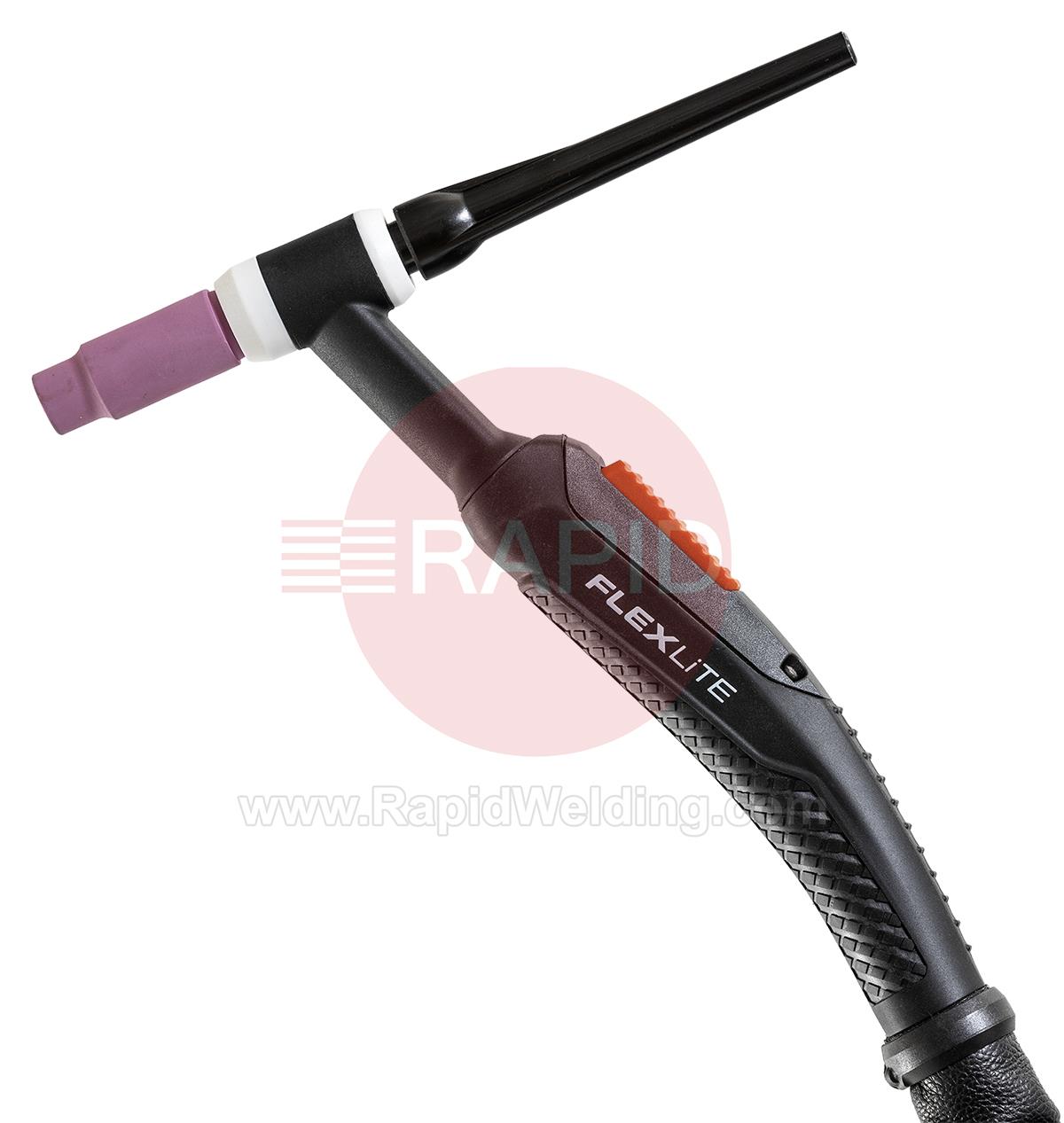 TX165G  Kemppi Flexlite TX K5 165G Air Cooled 160 Amp TIG Torch, with 70° Angle Neck - 7 Pin